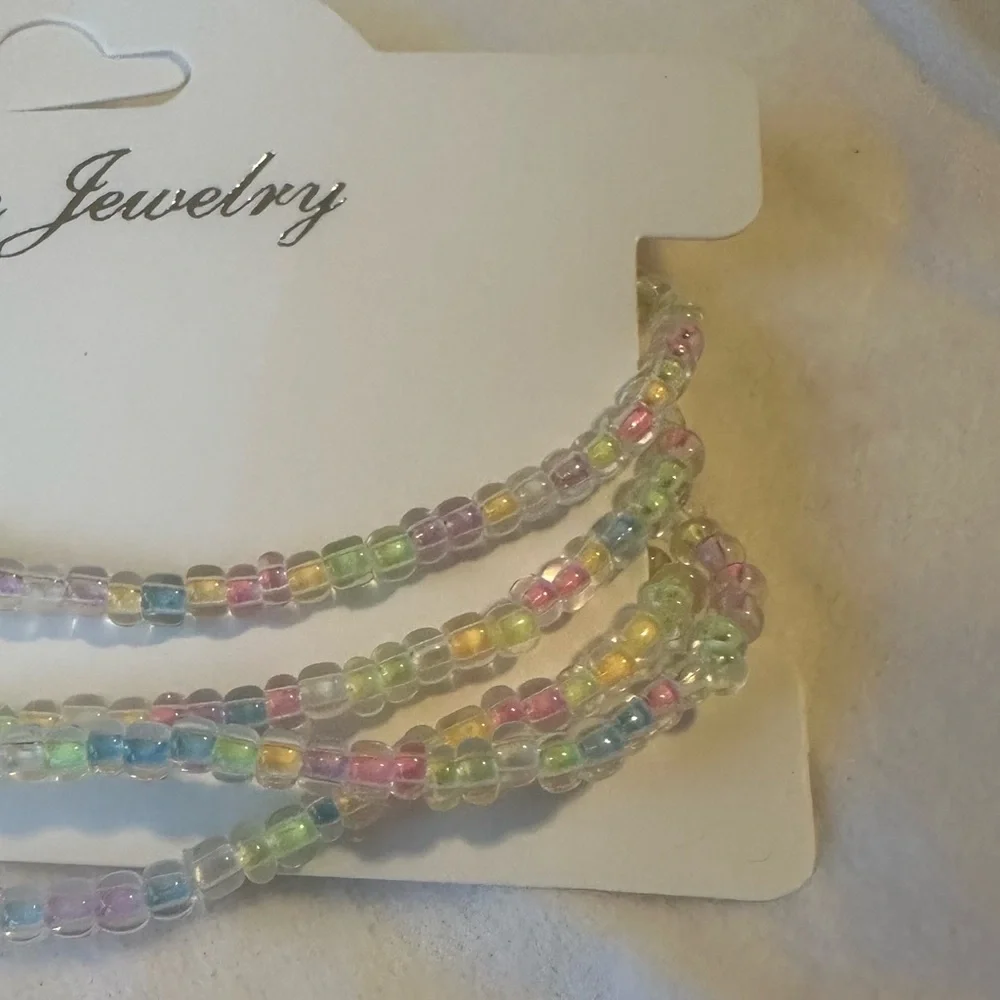 Pastel Beaded Bracelet Set of 4